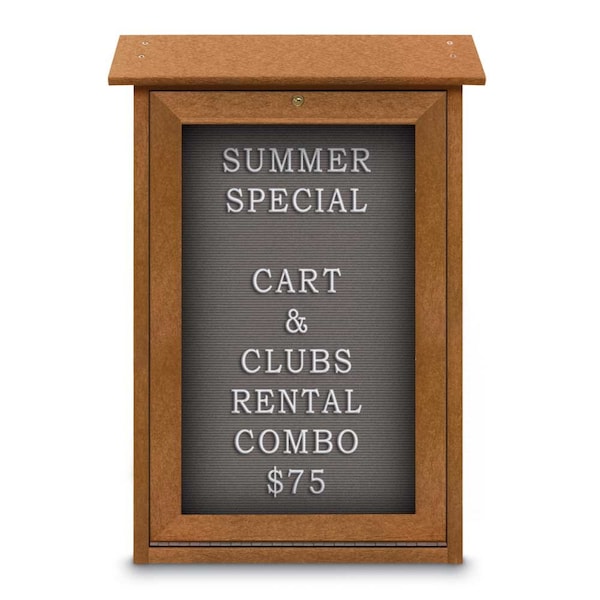 Outdoor Enclosed Combo Board, 48"x36", Black Frame/White Porc & Cloud